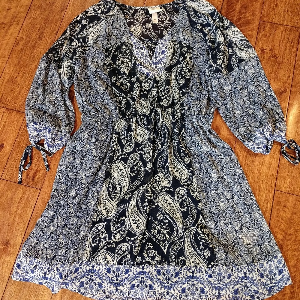 Knox Rose Blue Paisley Dress